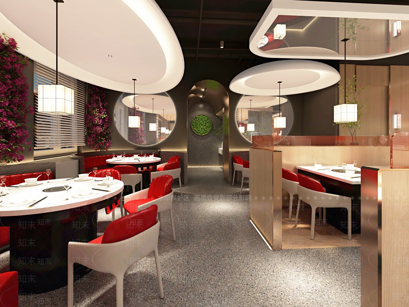 现代酒店餐厅3D模型下载【ID:1221703666】