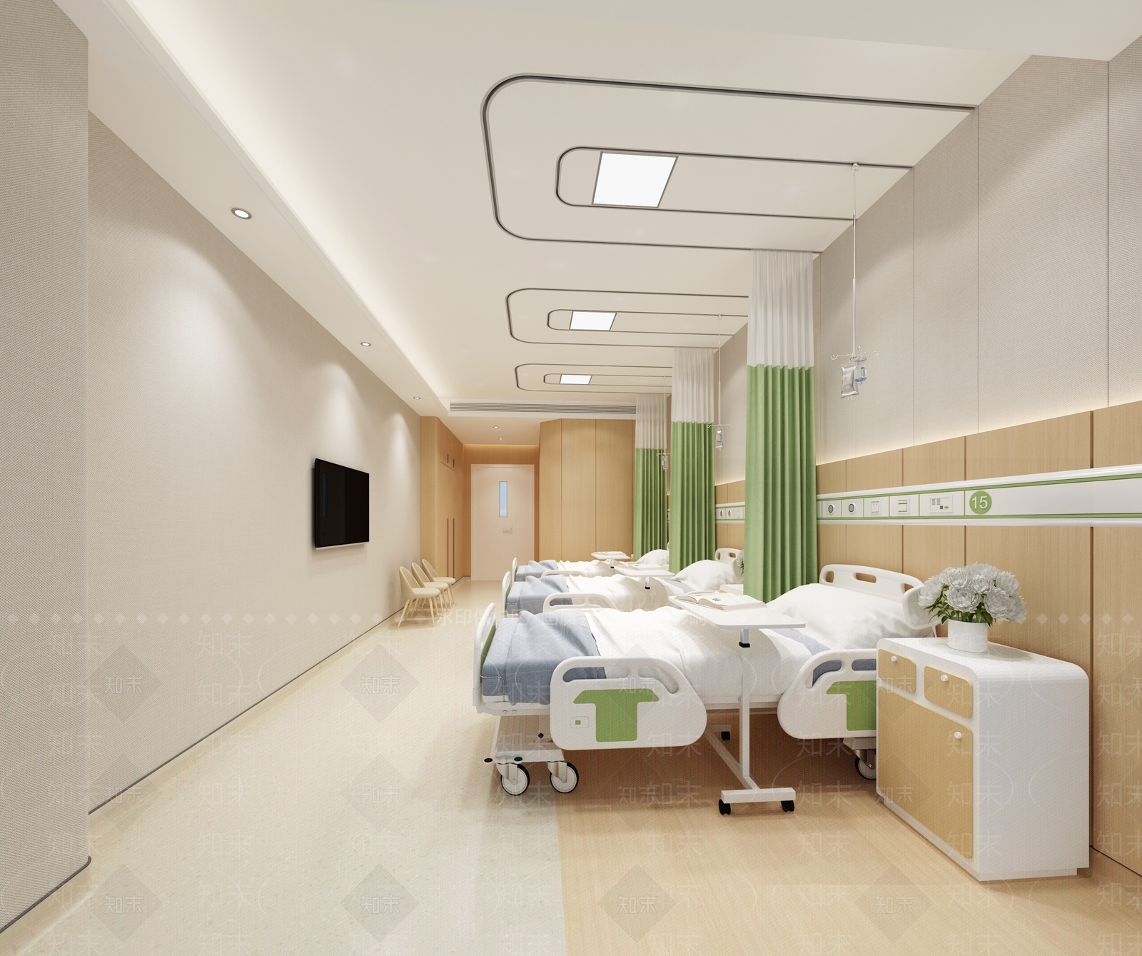 现代医院病房3D模型下载【ID:1111530244】