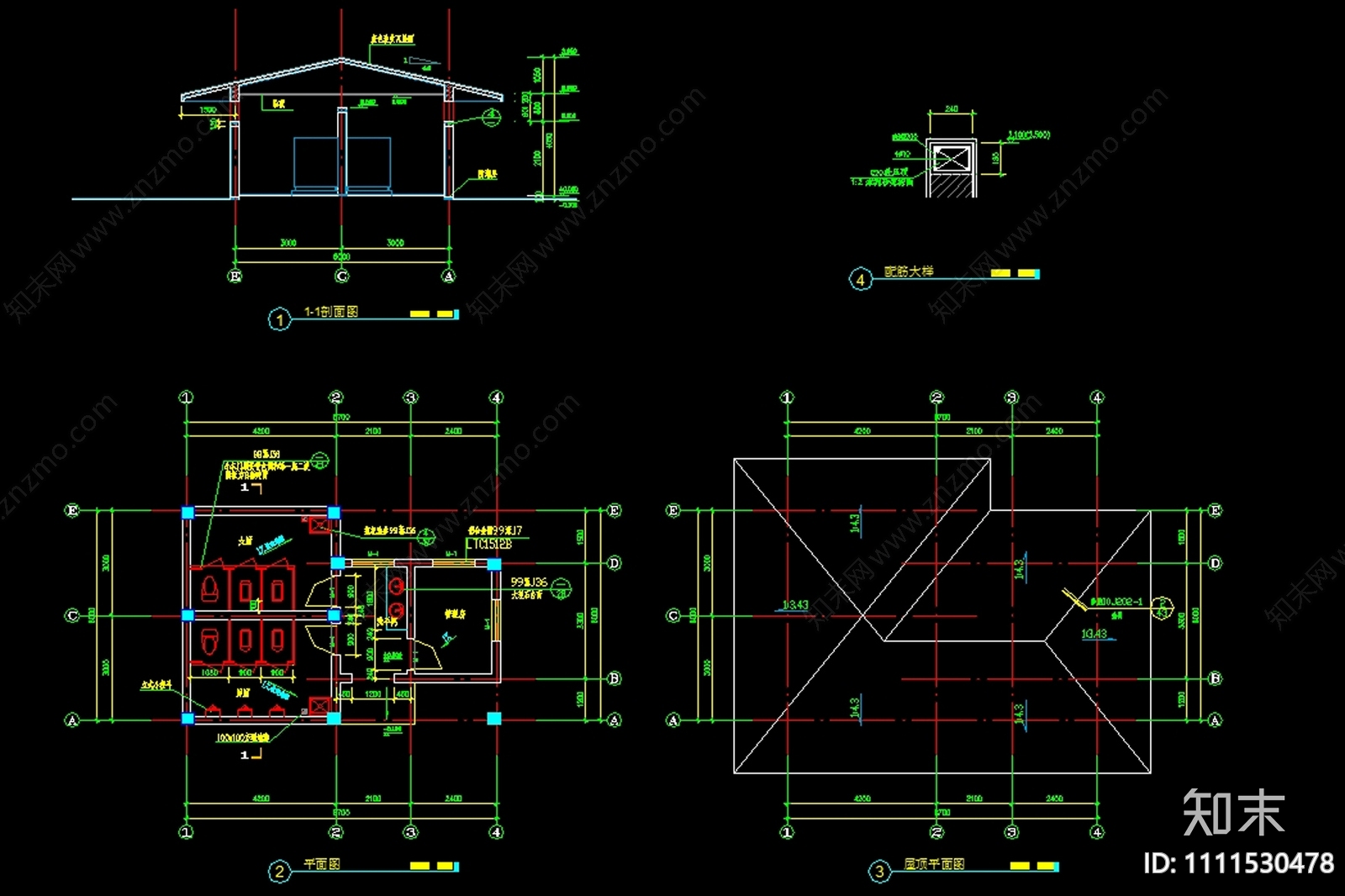 公共卫生间厕所建筑cad施工图下载【ID:1111530478】