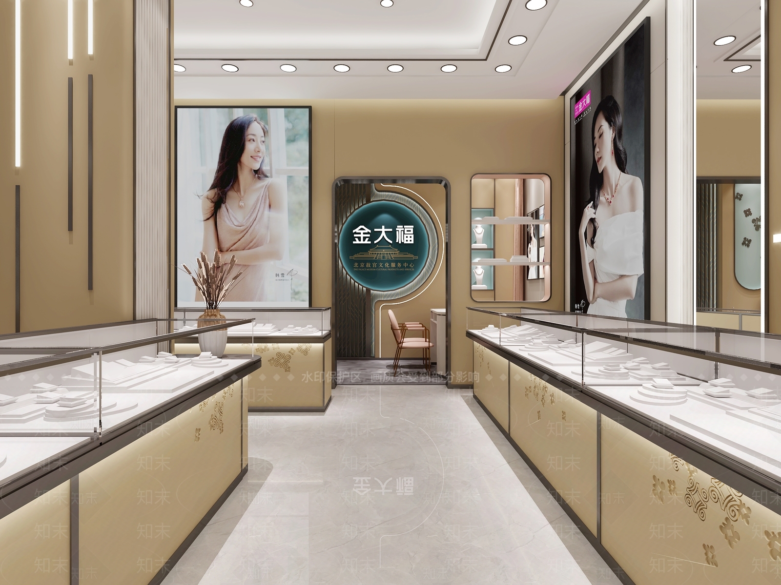 现代珠宝店3D模型下载【ID:1111534685】