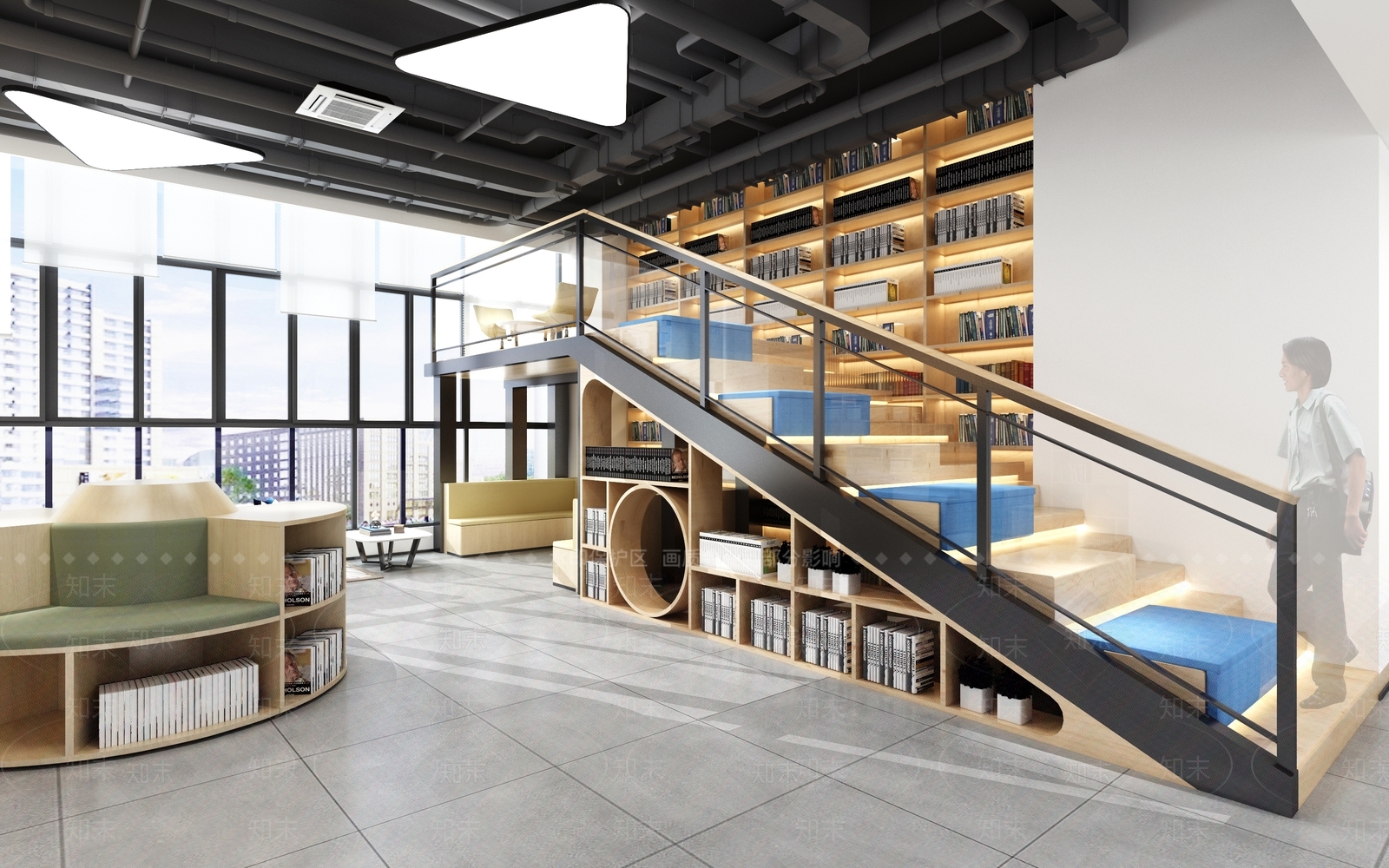 现代书店3D模型下载【ID:1111538028】