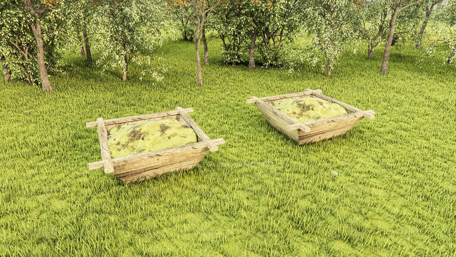 中式乡村花槽SU模型下载【ID:1111558629】