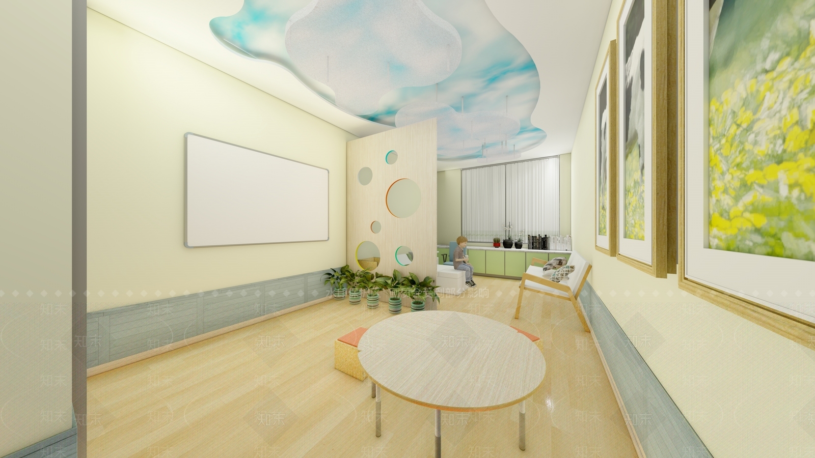 现代通用儿童房SU模型下载【ID:1111569074】