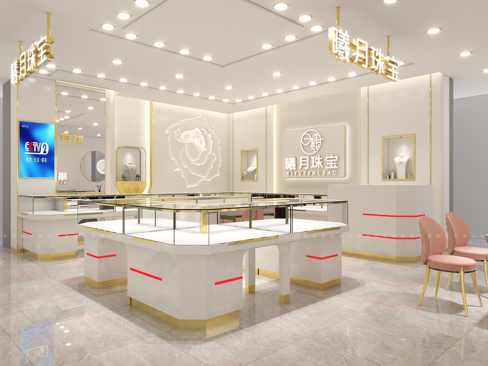 现代珠宝店3D模型下载【ID:1111574910】