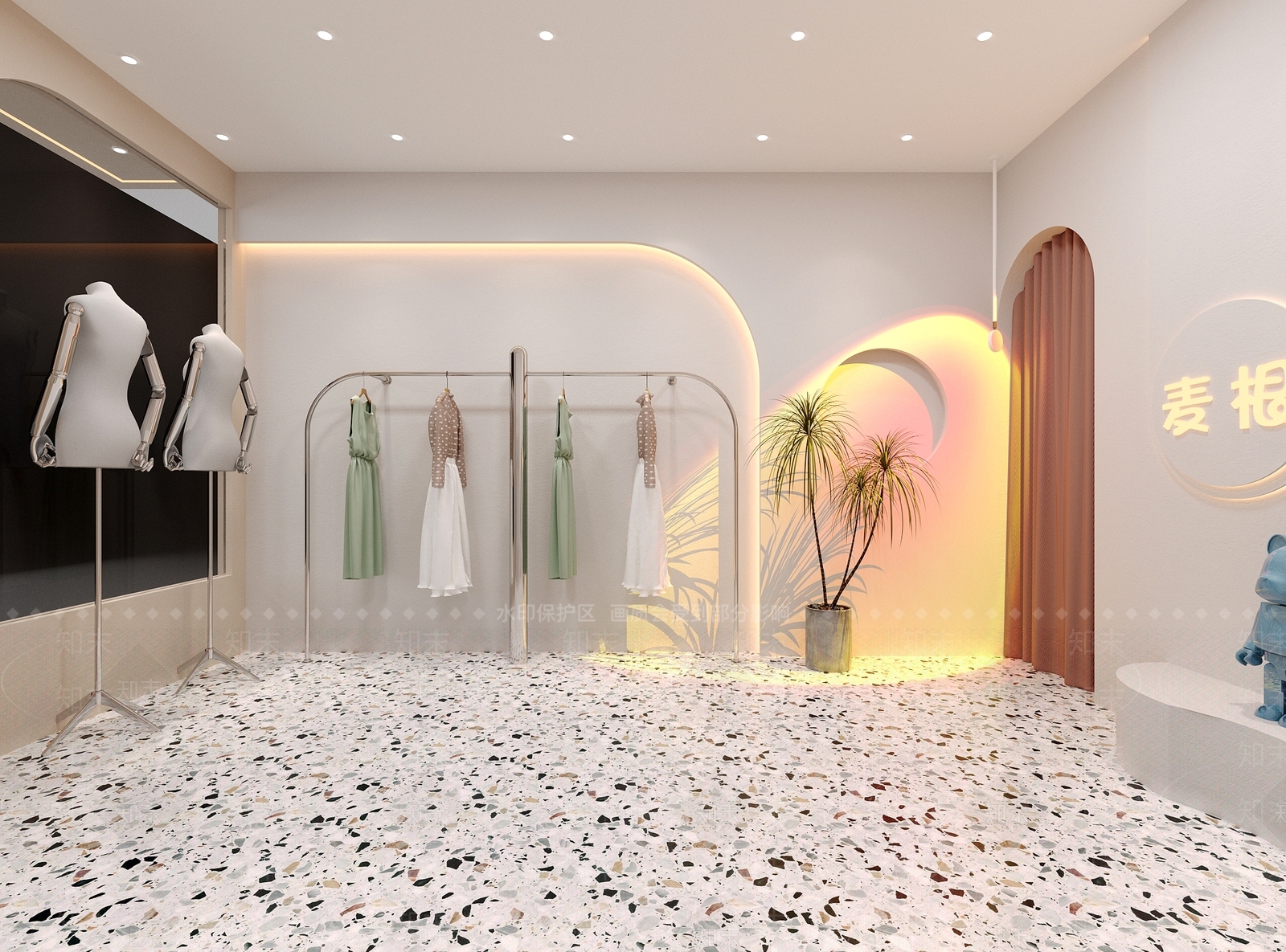 现代服装店3D模型下载【ID:1111576086】
