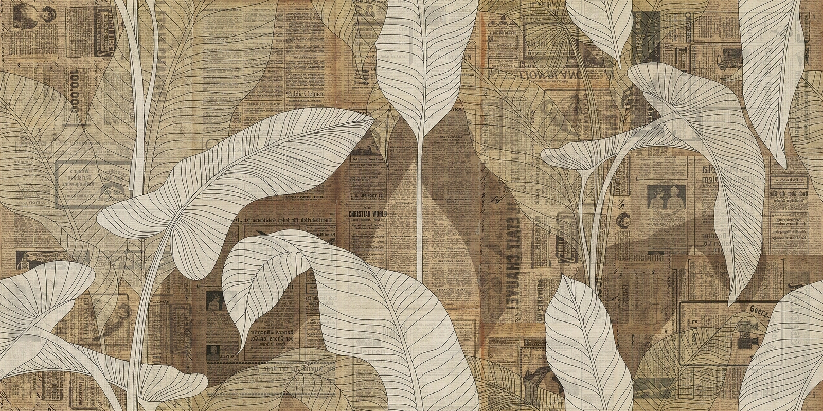 黑色简约植物印花壁纸现代轻奢植物印花墙纸现代简约花纹植物壁纸美式