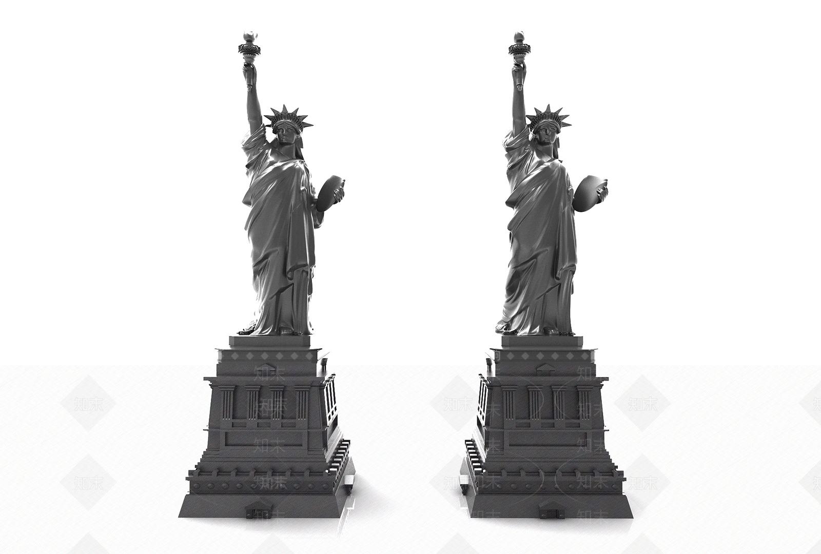 现代自由女神像3D模型下载【ID:1111580432】