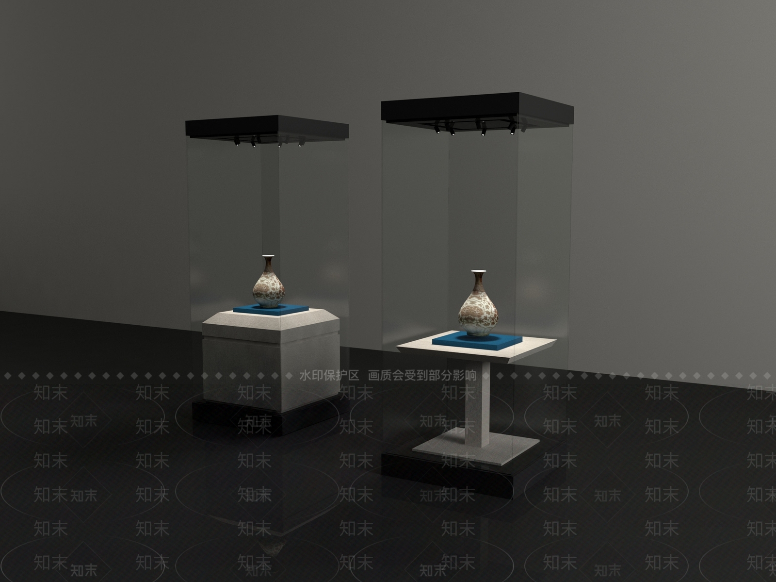 现代展柜SU模型下载【ID:1111582127】
