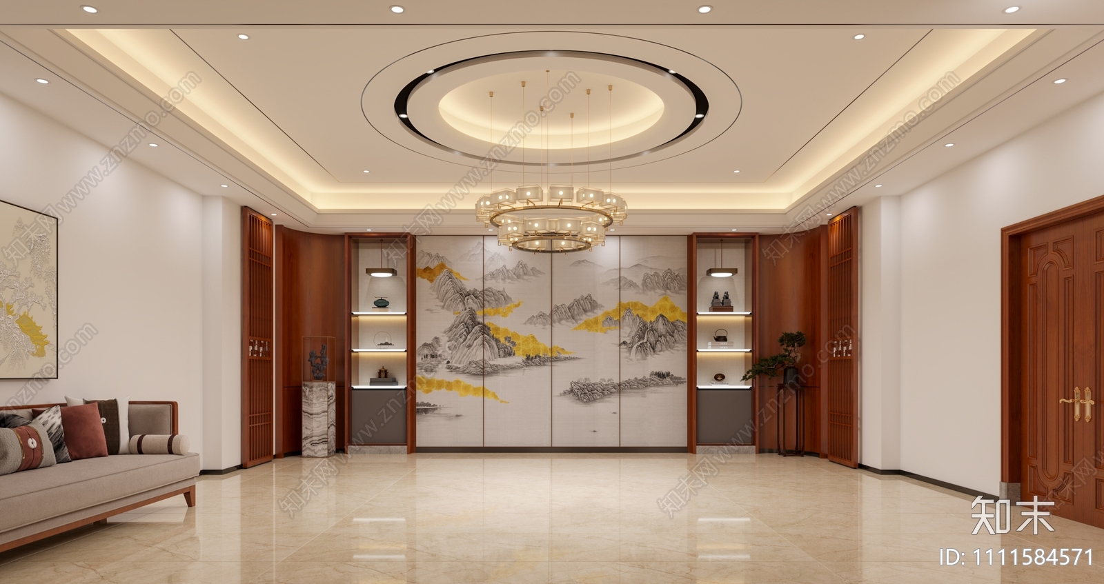 东莞企业家私人会所整套施工图及效果图cad施工图下载【ID:1111584571】
