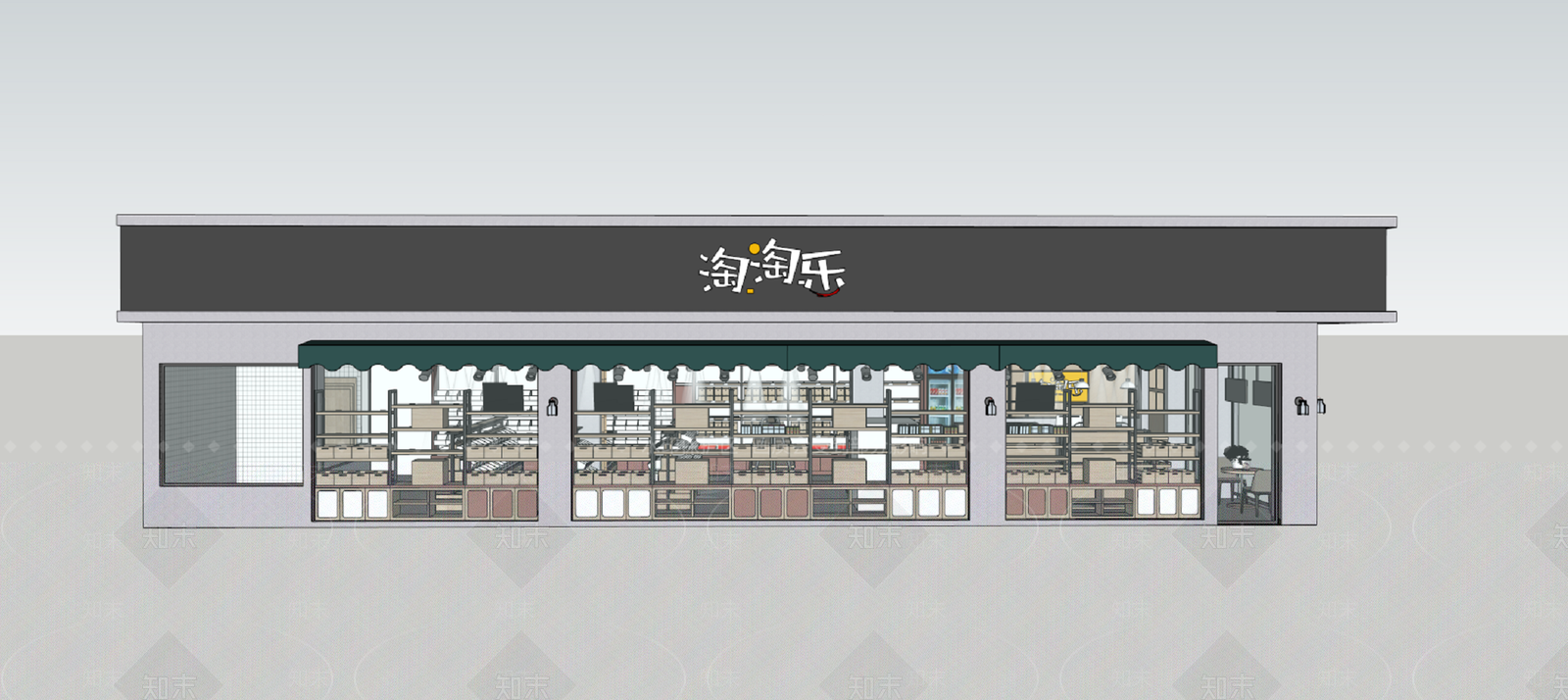 现代连锁零食店SU模型下载【ID:1111587097】