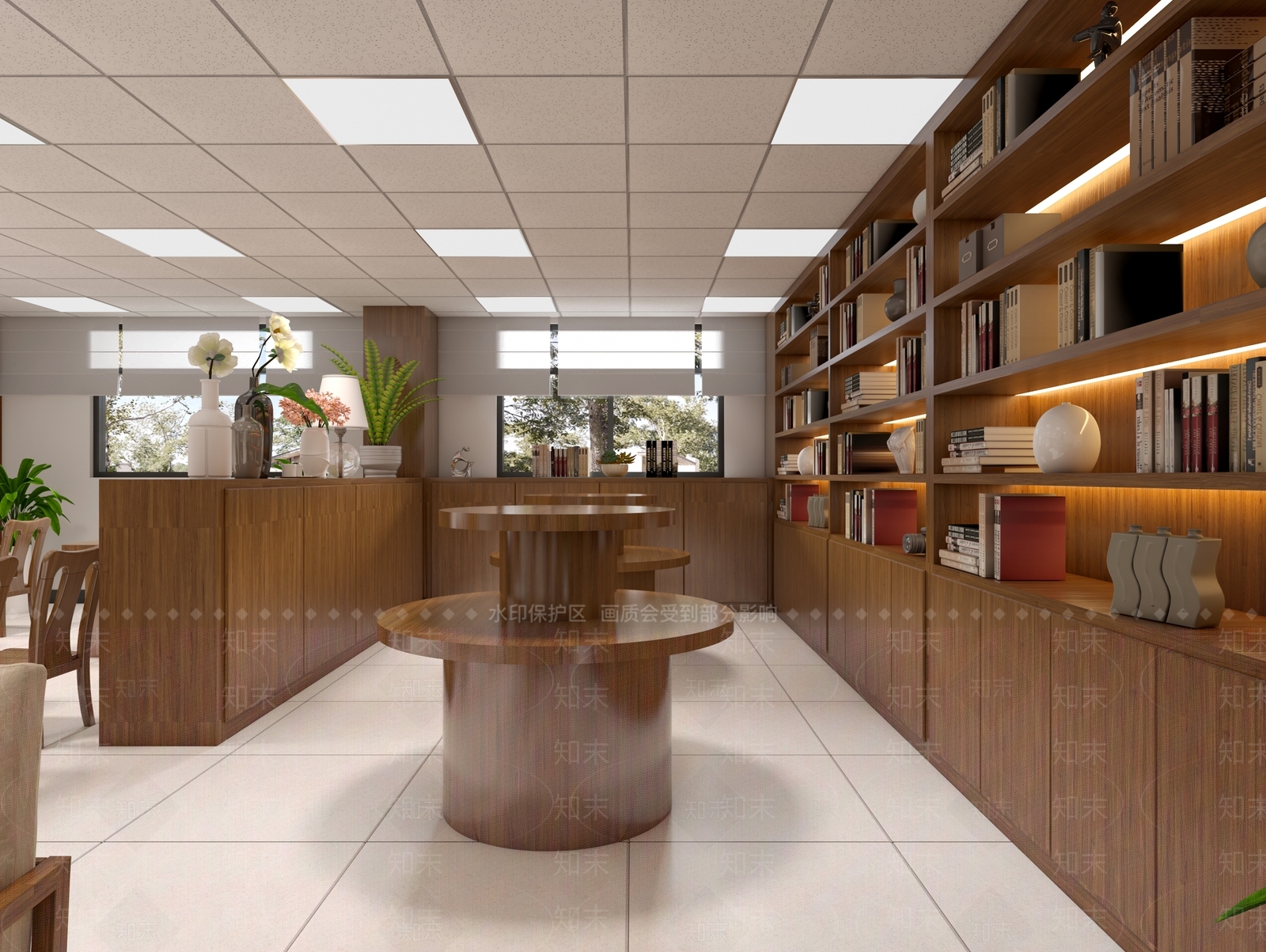 现代党建会议室3D模型下载【ID:1111589318】
