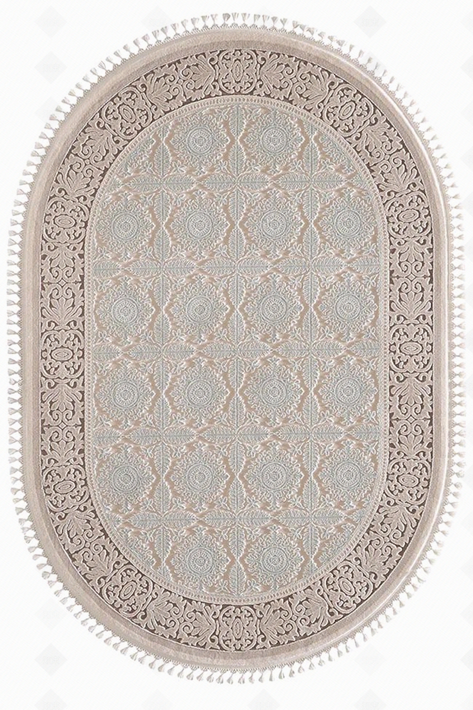 复古欧式椭圆地毯贴图下载【ID:1111601338】