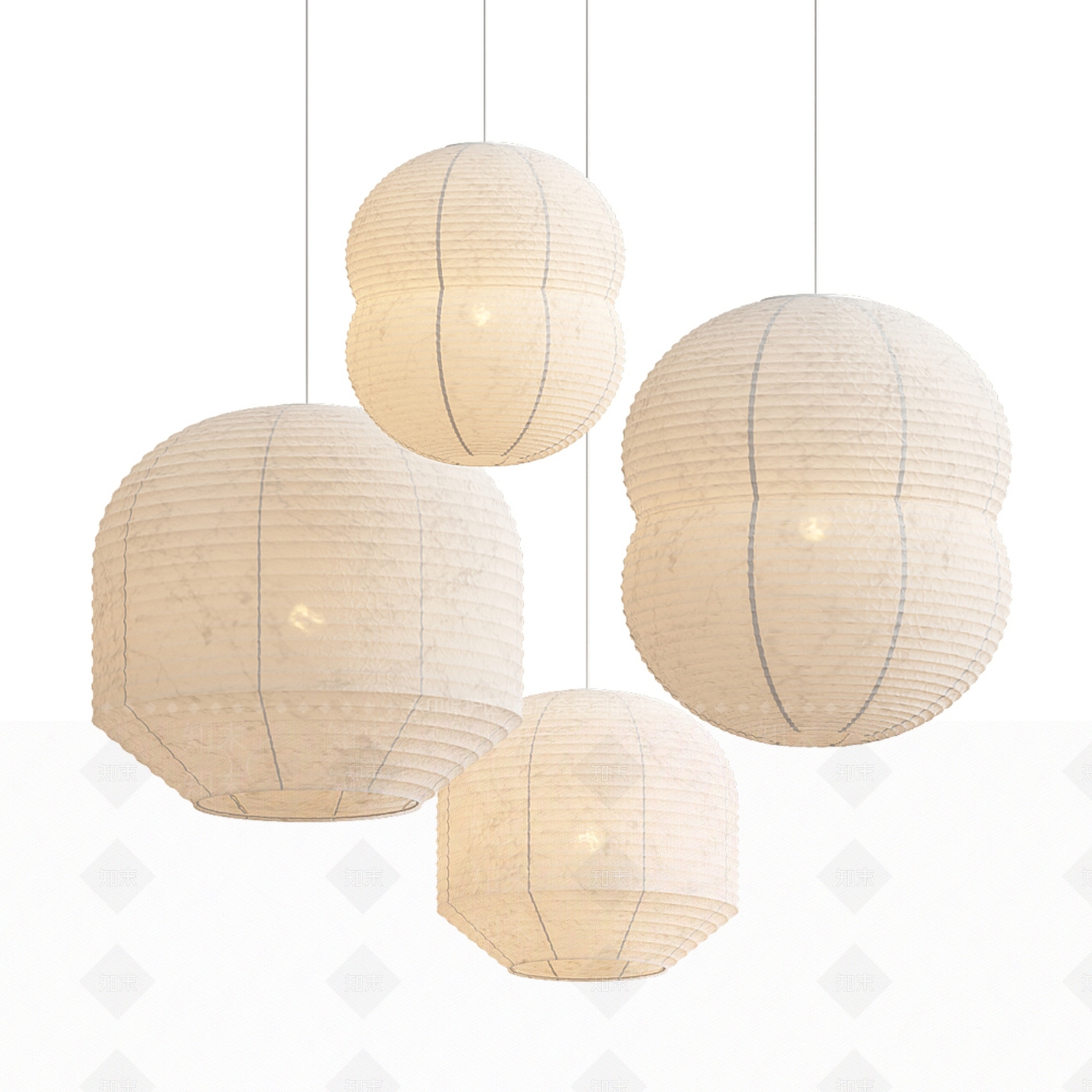 现代吊灯3D模型下载【ID:1111606474】