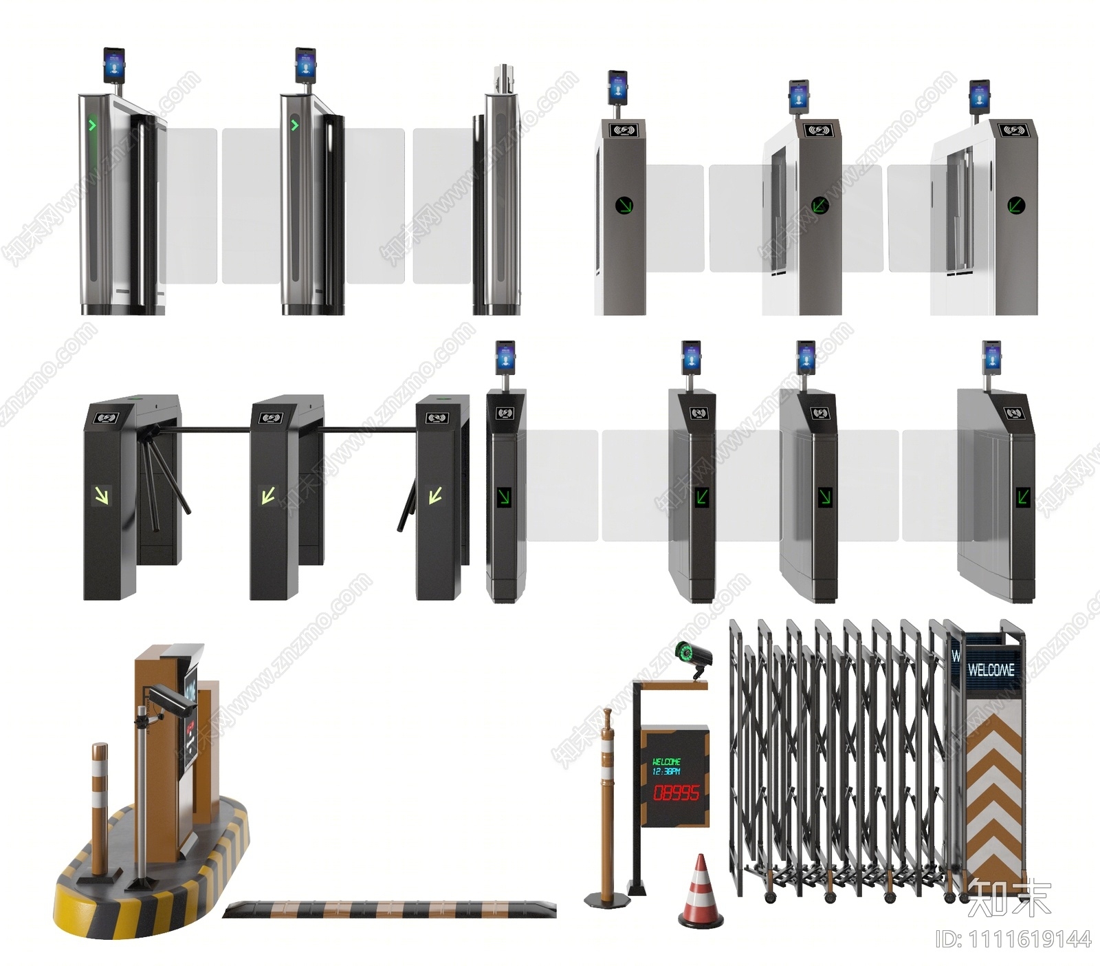 现代门禁机3D模型下载【ID:1111619144】