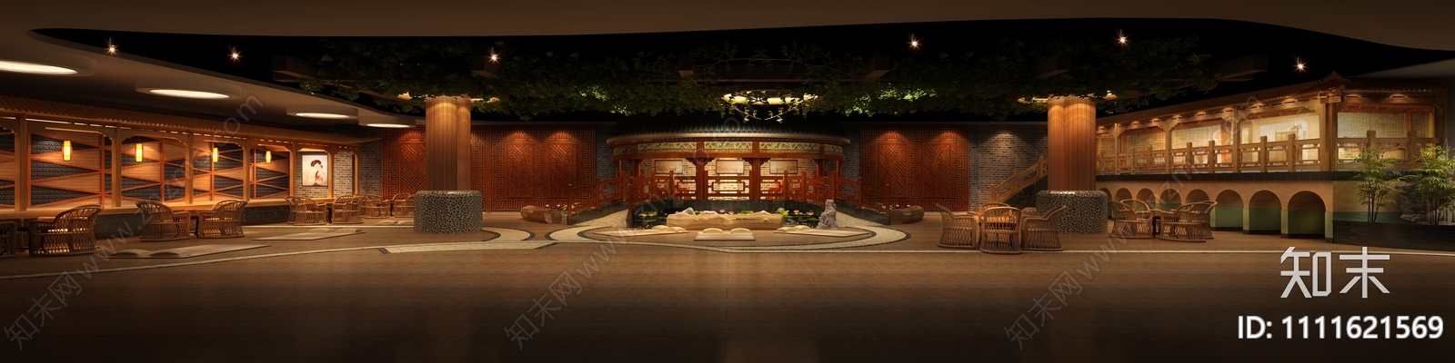 新中式会所cad施工图下载【ID:1111621569】