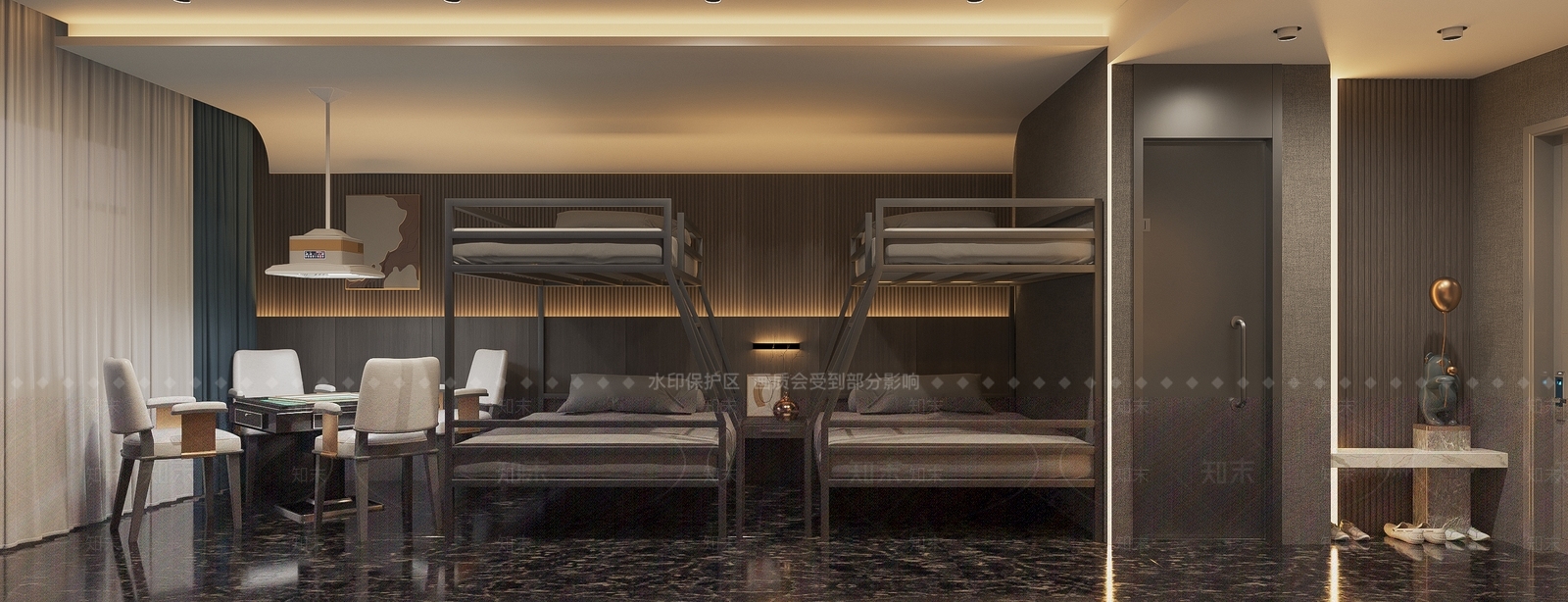 现代电竞主题酒店3D模型下载【ID:1111623004】