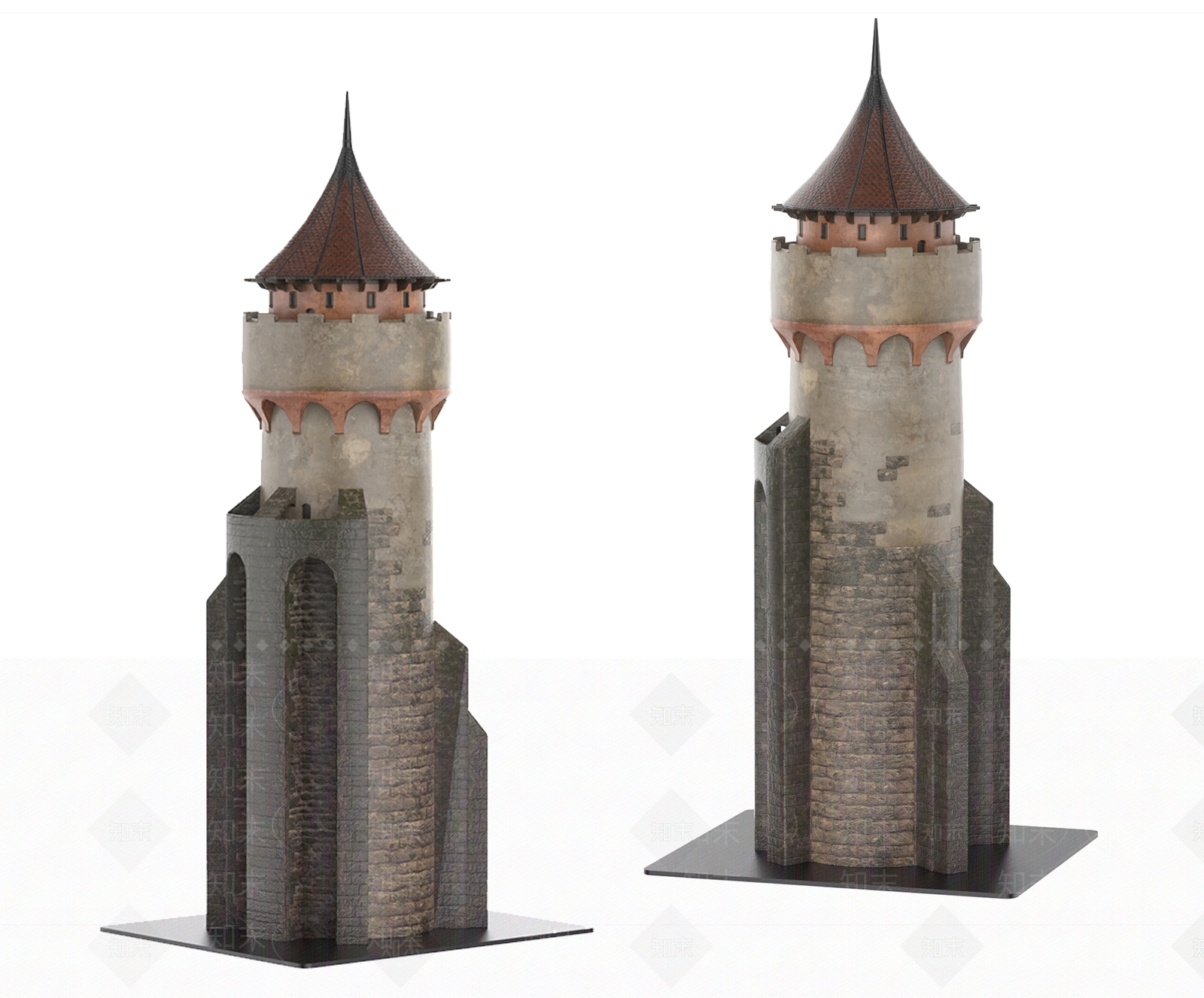 现代灯塔3D模型下载【ID:1111628092】