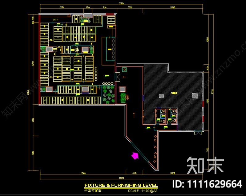 游戏主题餐厅cad施工图下载【ID:1111629664】