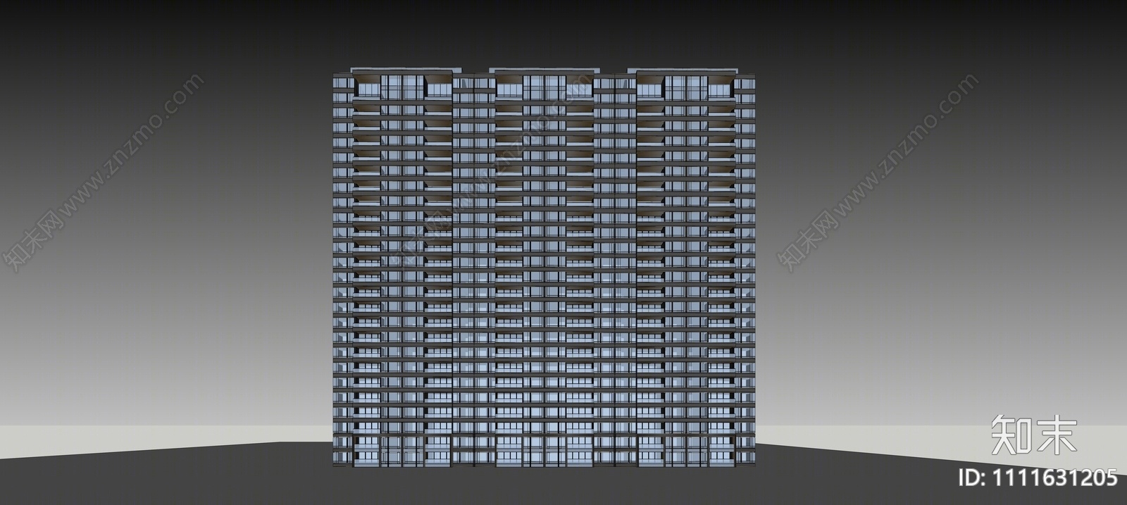 现代高层住宅SU模型下载【ID:1111631205】