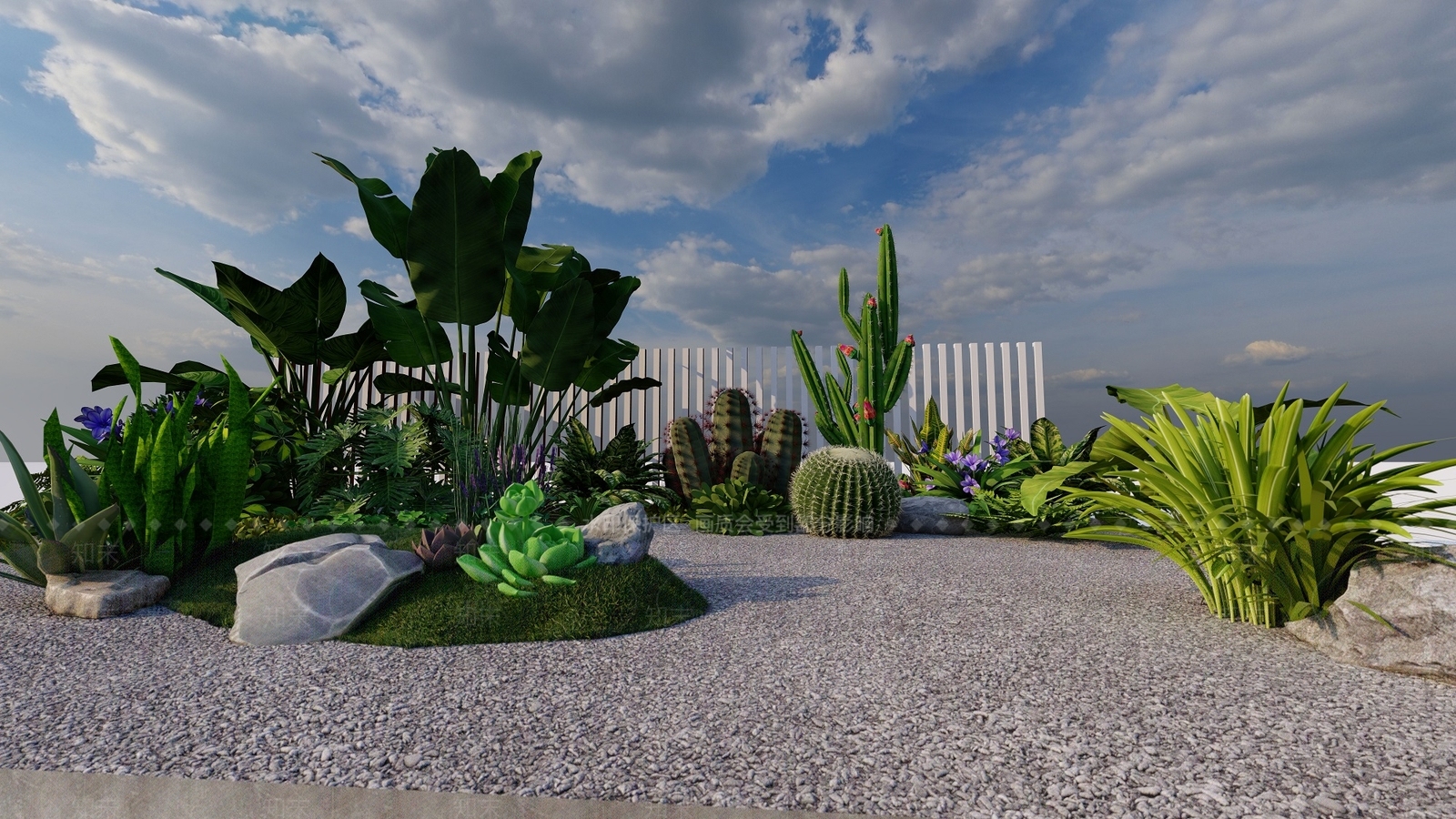 现代植物组合SU模型下载【ID:1111633619】