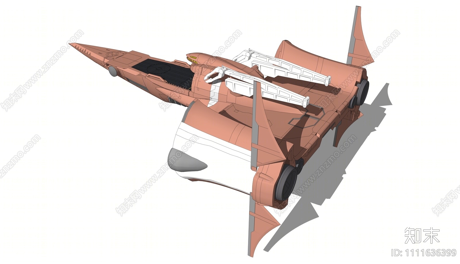 现代宇宙飞船SU模型下载【ID:1111636399】