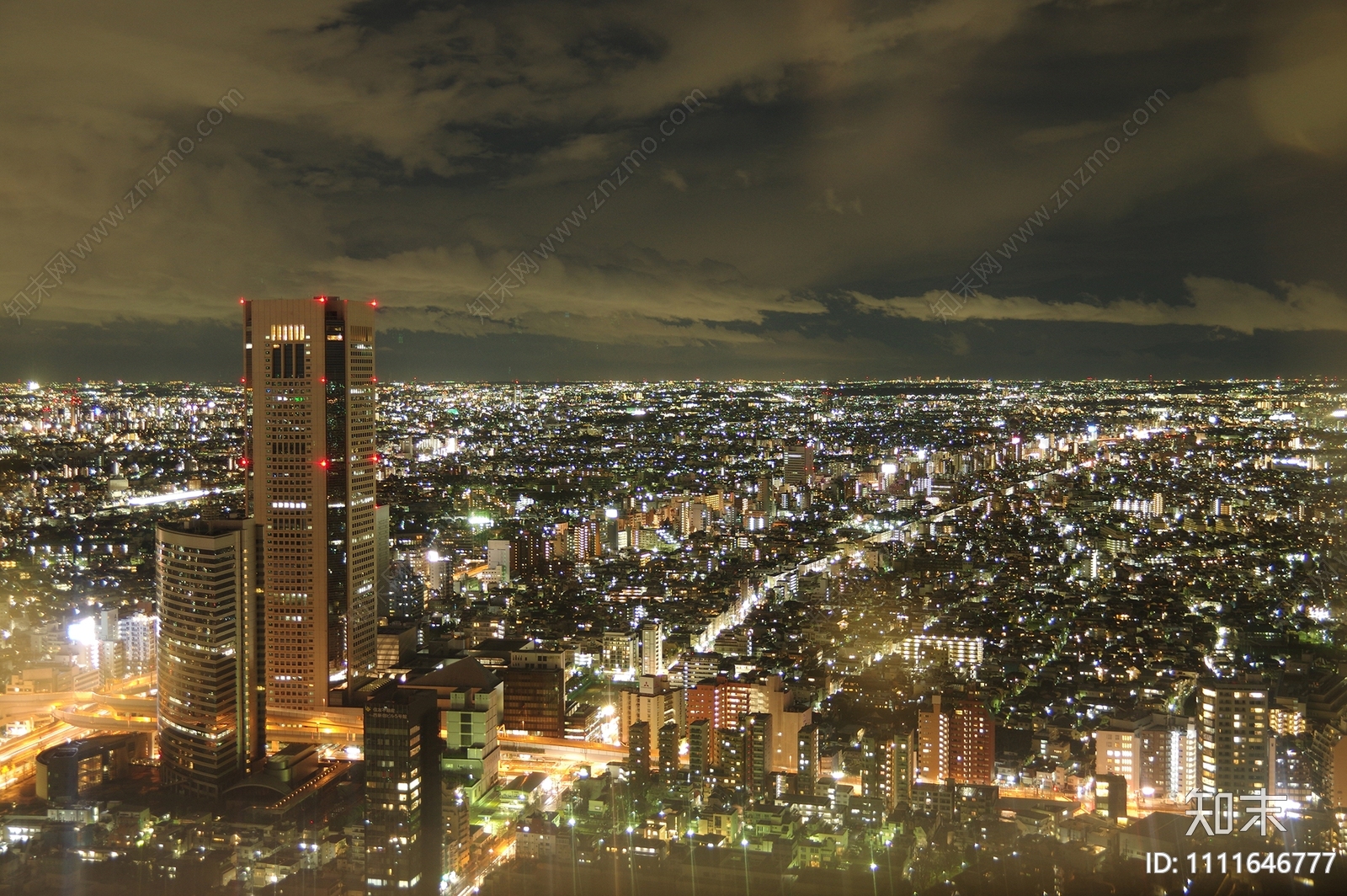 城市高楼夜景贴图下载