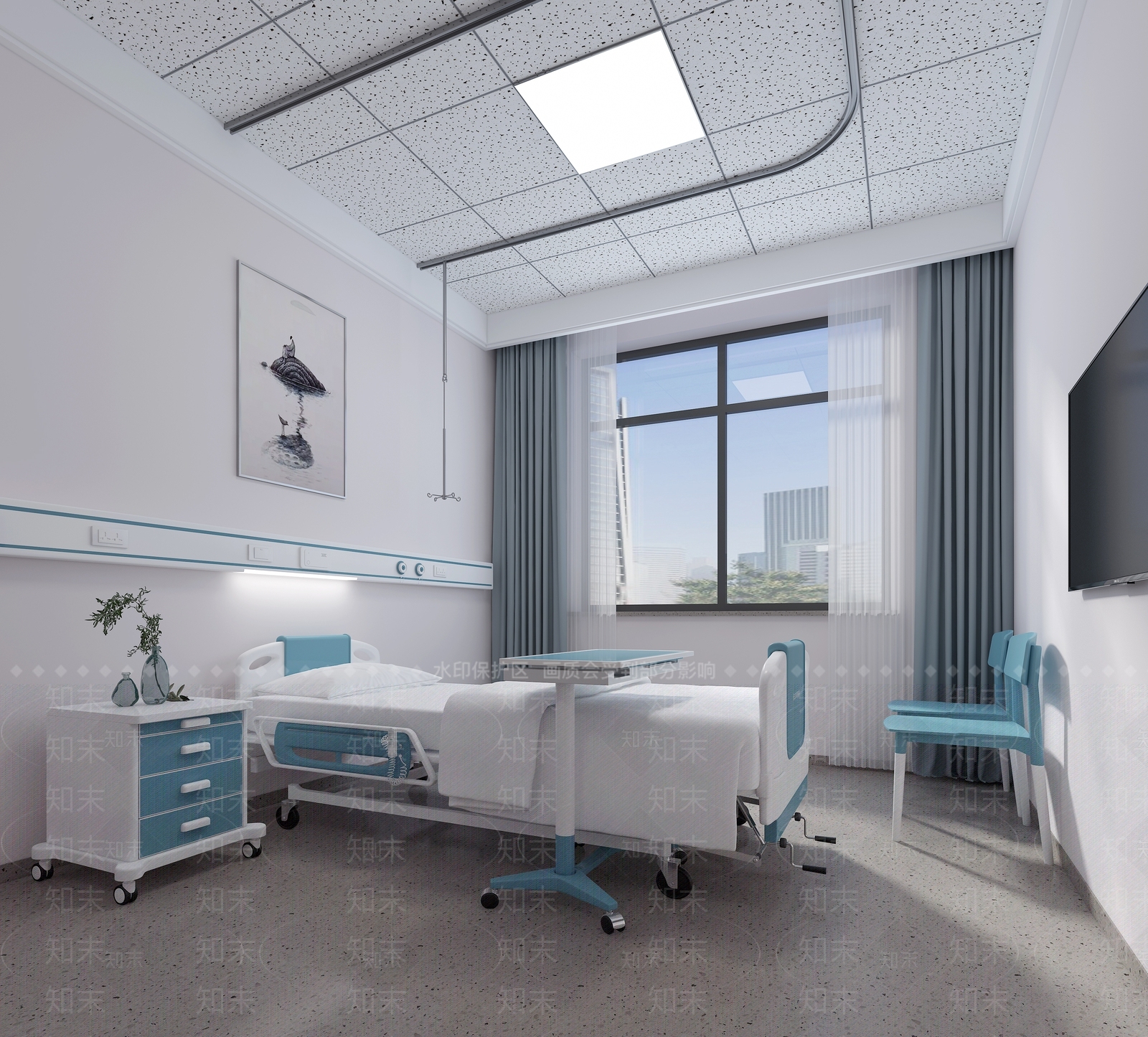 现代病房3D模型下载【ID:1111653642】