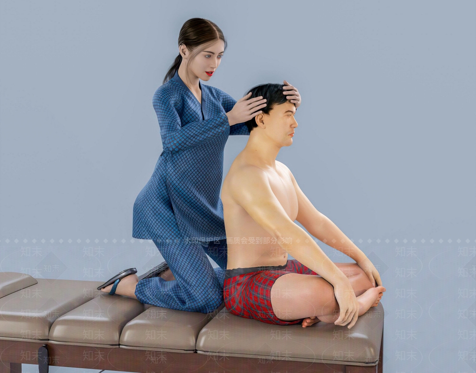 现代按摩多人3D模型下载【ID:1111653311】