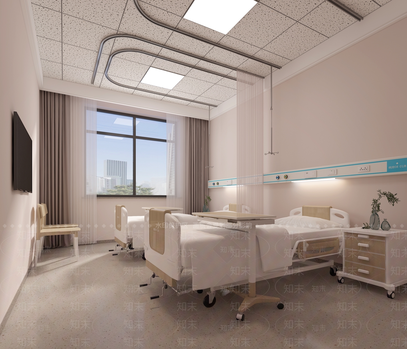 现代医院病房3D模型下载【ID:1111654275】