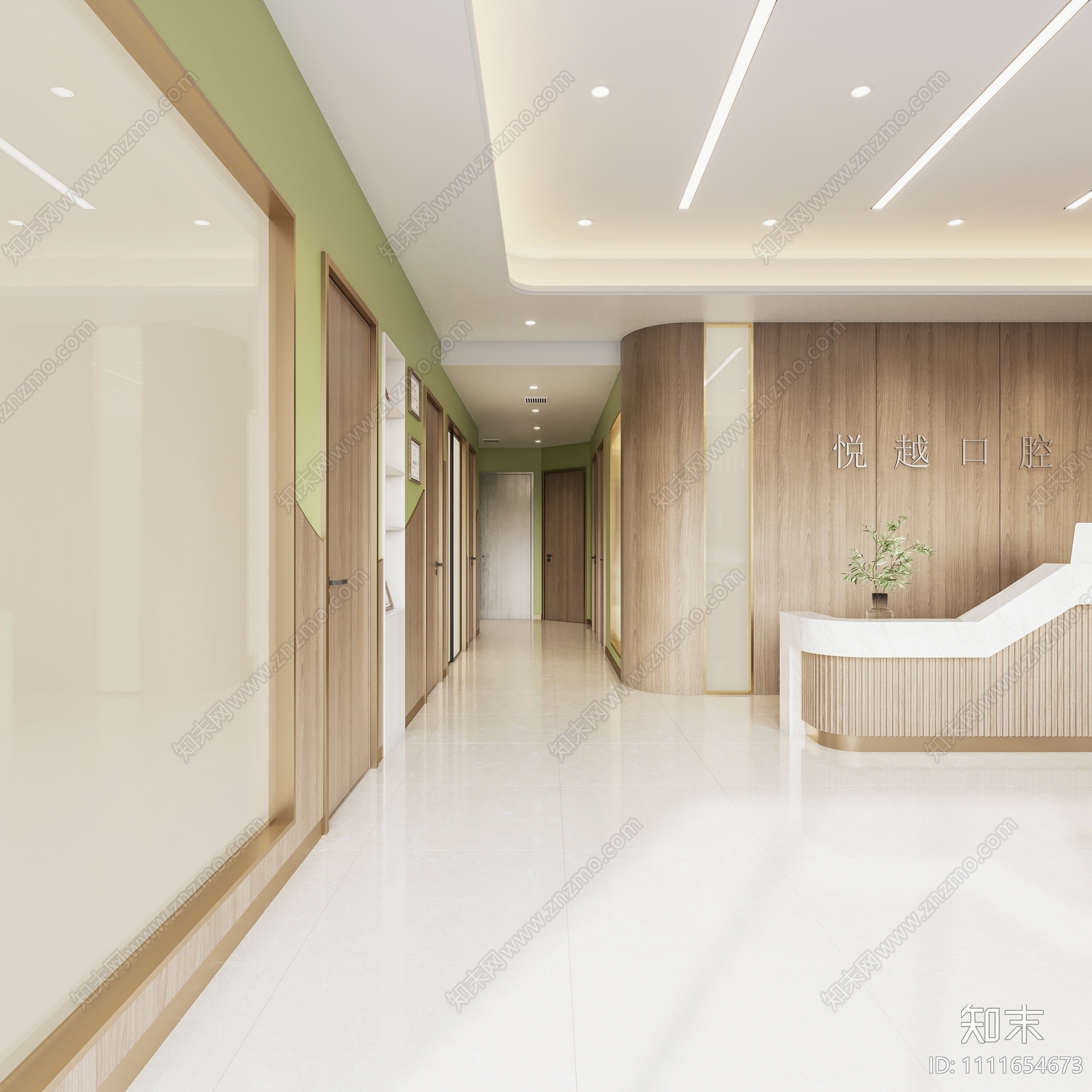 100平方牙科诊所施工图cad施工图下载【ID:1111654673】