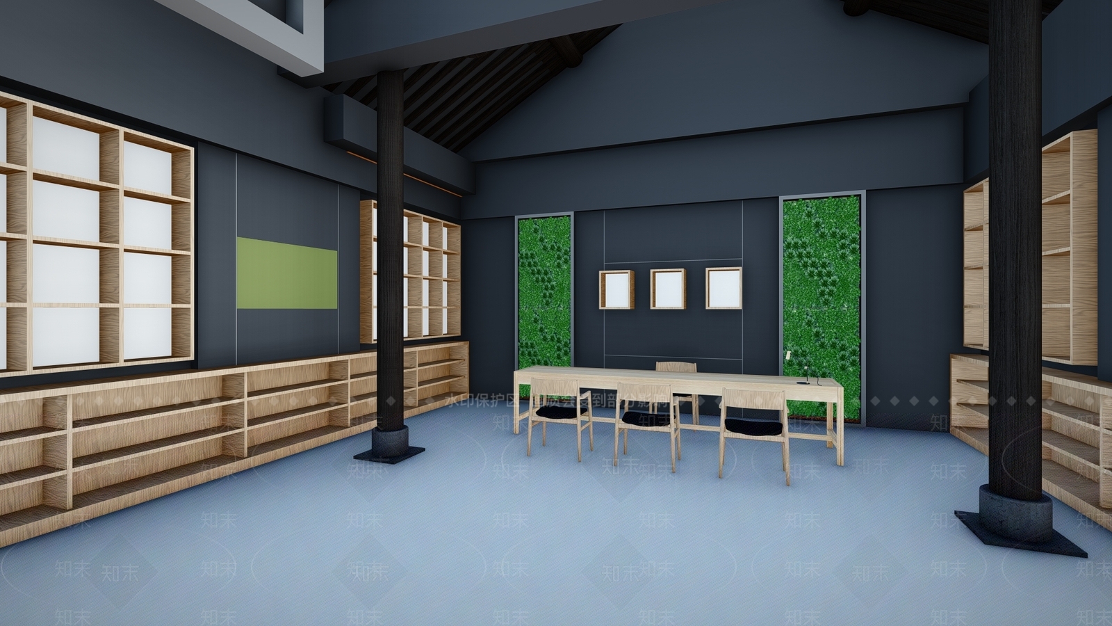 新中式展示售卖一体店SU模型下载【ID:1111657406】