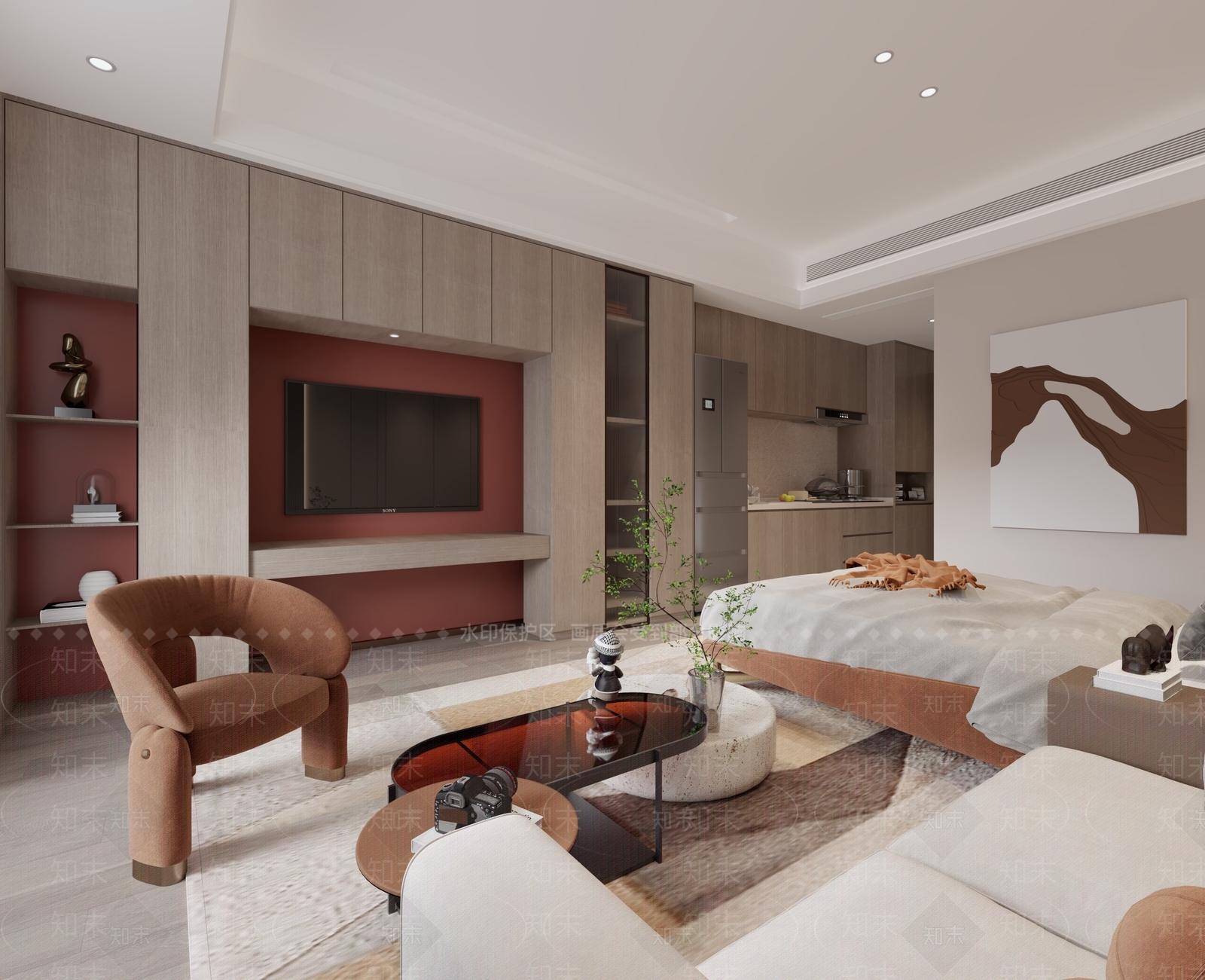 现代单身公寓3D模型下载【ID:1111662335】