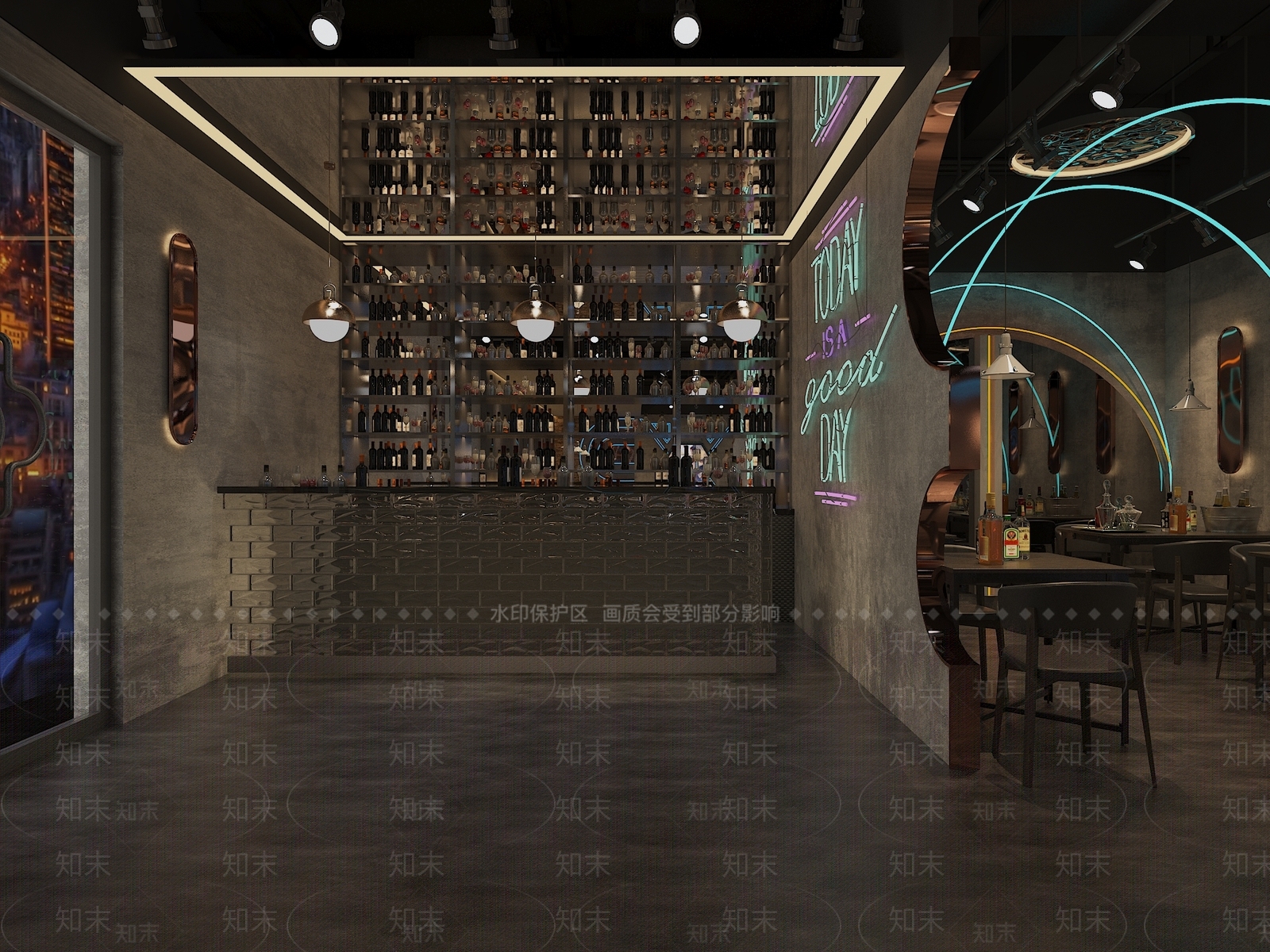 工业风酒吧3D模型下载【ID:1111663690】