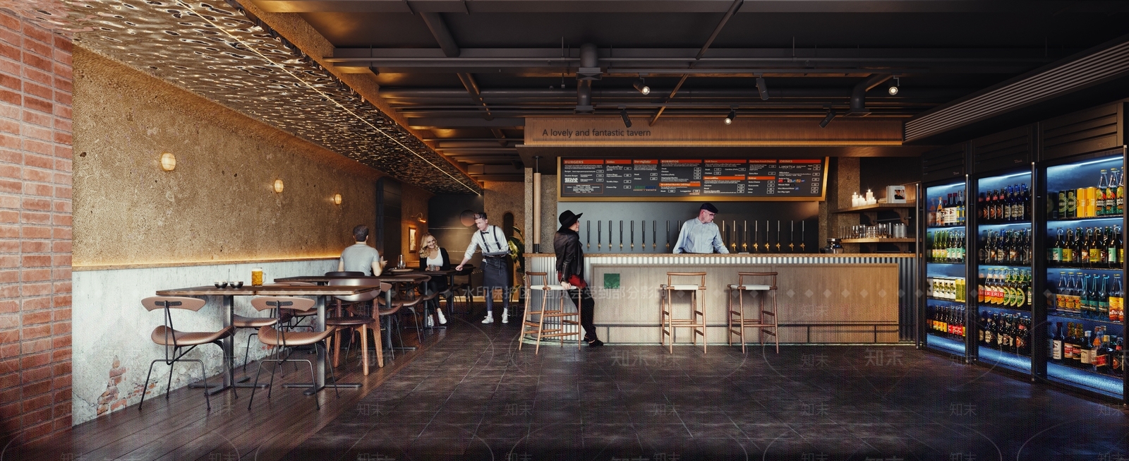 工业风啤酒屋3D模型下载【ID:1111664499】