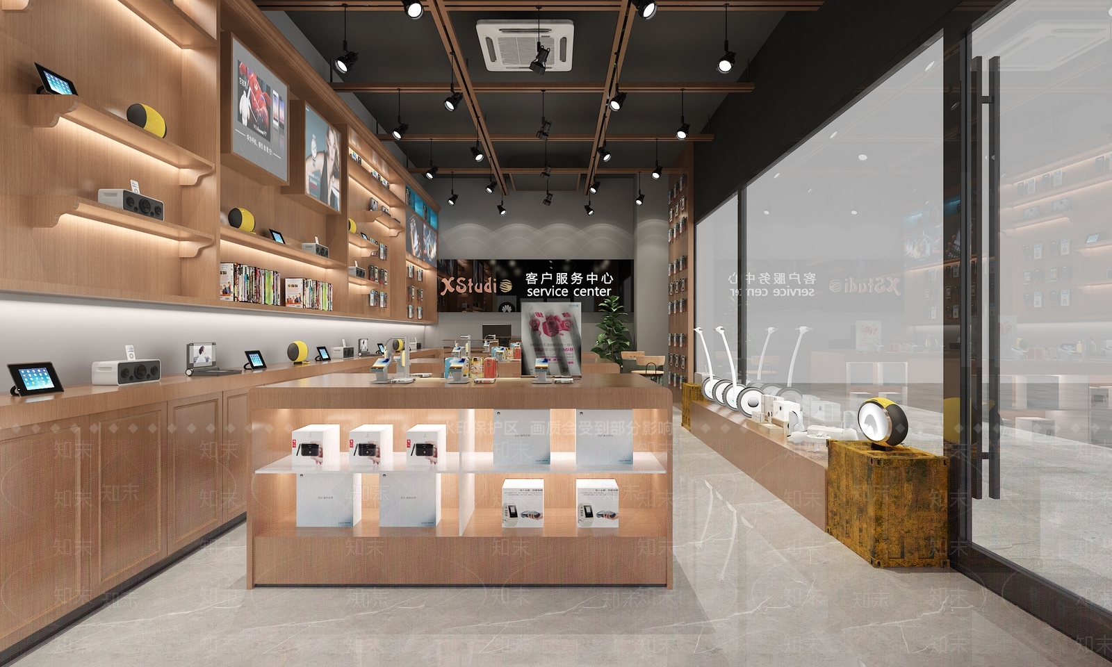 现代手机专卖店3D模型下载【ID:1111667435】