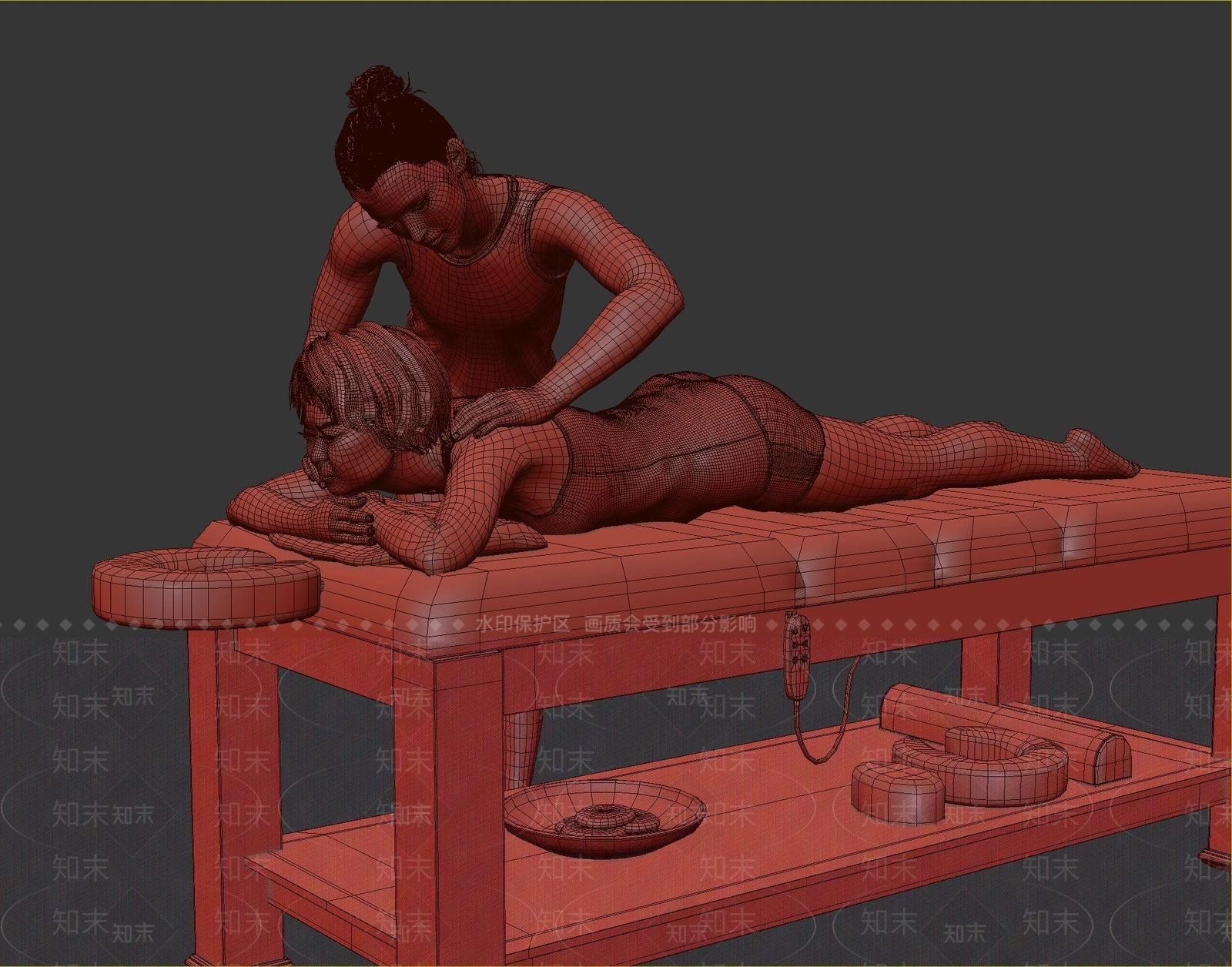 现代按摩师3D模型下载【ID:1111676684】