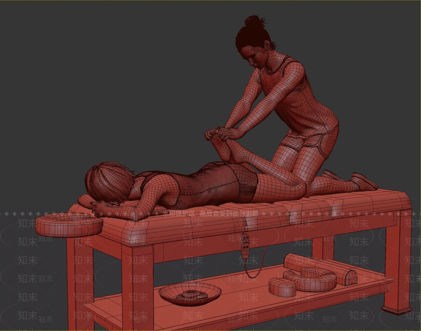 现代按摩师3D模型下载【ID:1111676890】