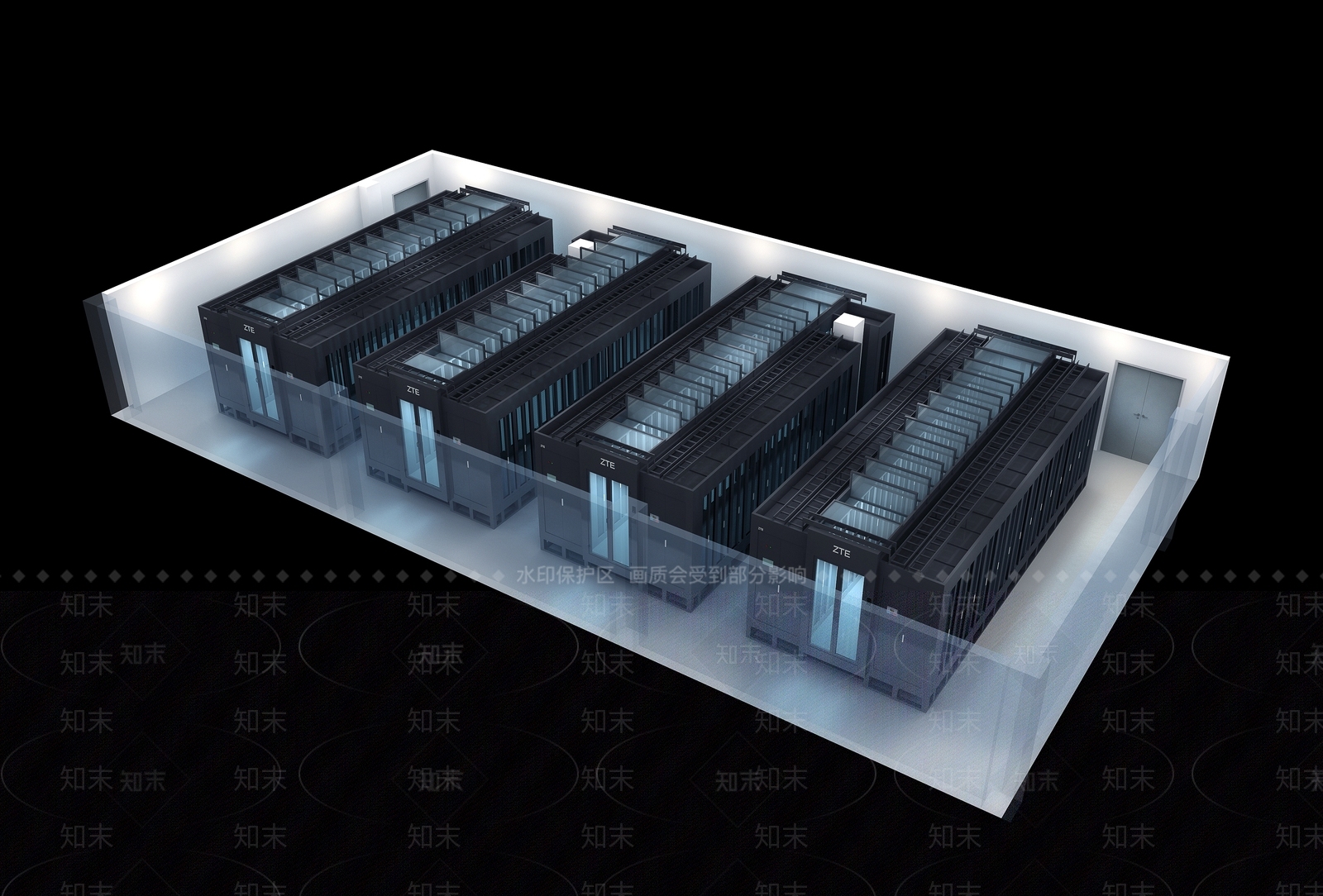 现代电信移动机房3D模型下载【ID:1111677330】