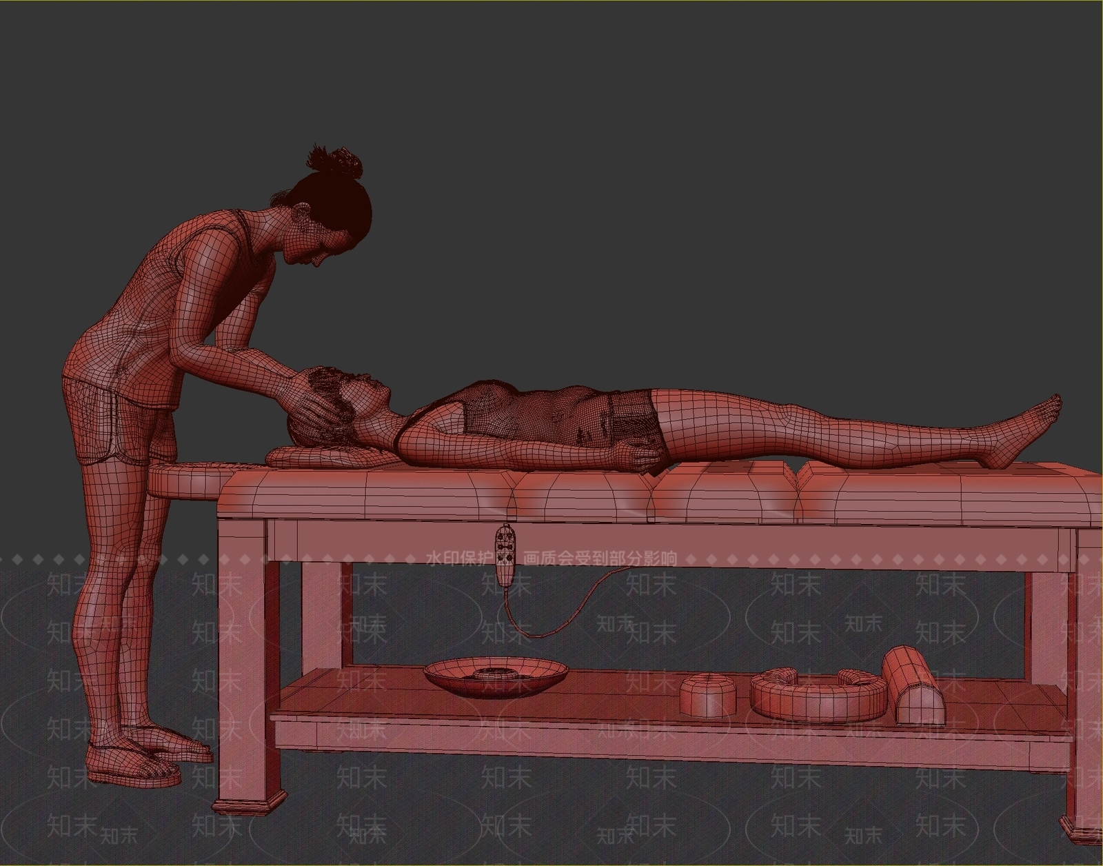 现代按摩师3D模型下载【ID:1111676809】