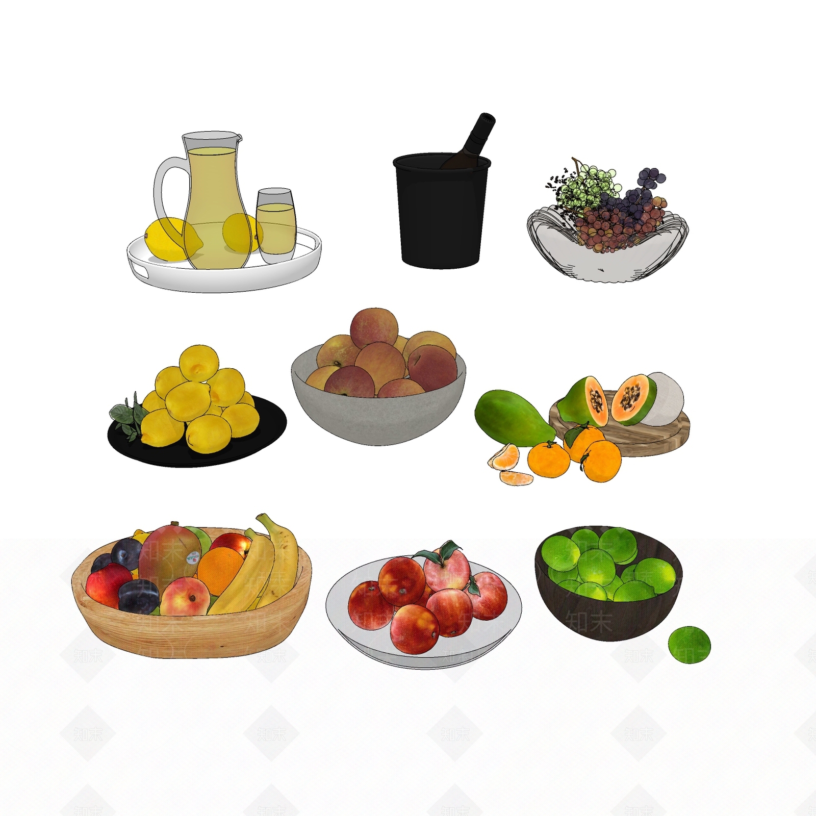 现代水果SU模型下载【ID:1111685316】