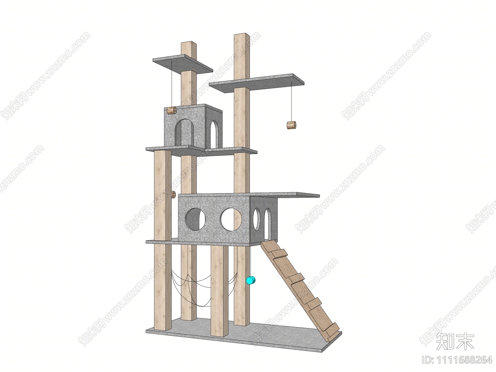 现代猫爬架SU模型下载【ID:1111688264】
