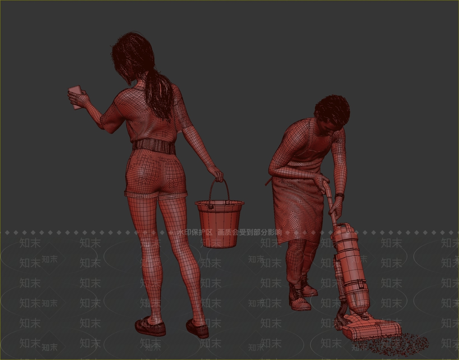 现代服务员3D模型下载【ID:1111689948】