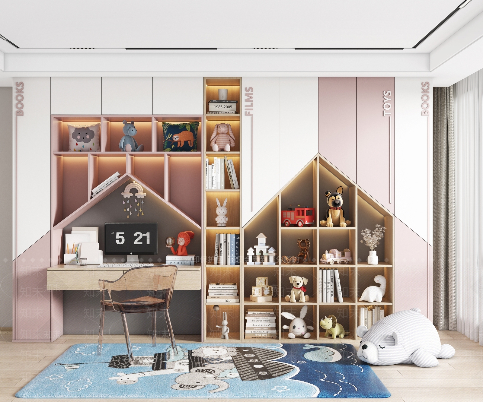 现代儿童玩具房SU模型下载【ID:1111692575】