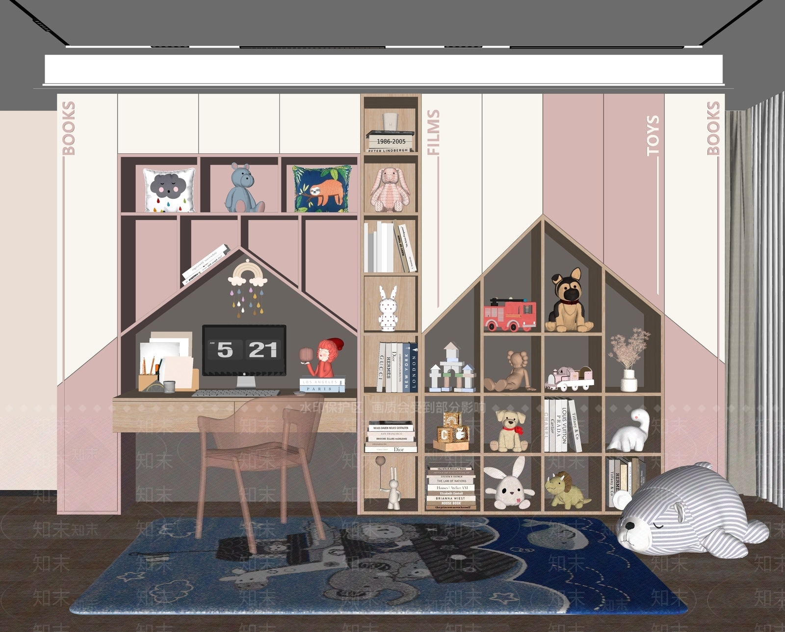 现代儿童玩具房SU模型下载【ID:1111692575】