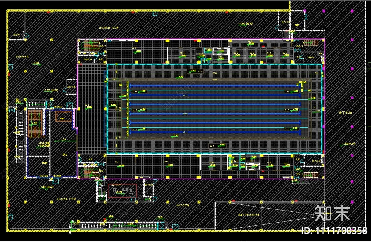 室内游泳馆cad施工图下载【ID:1111700358】