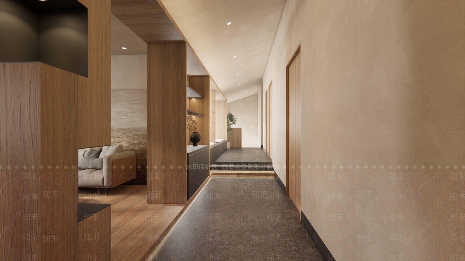 侘寂休息区SU模型下载【ID:1111704050】