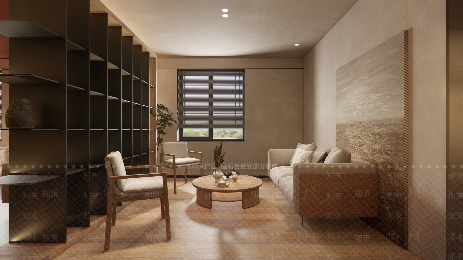 侘寂休息区SU模型下载【ID:1111704050】