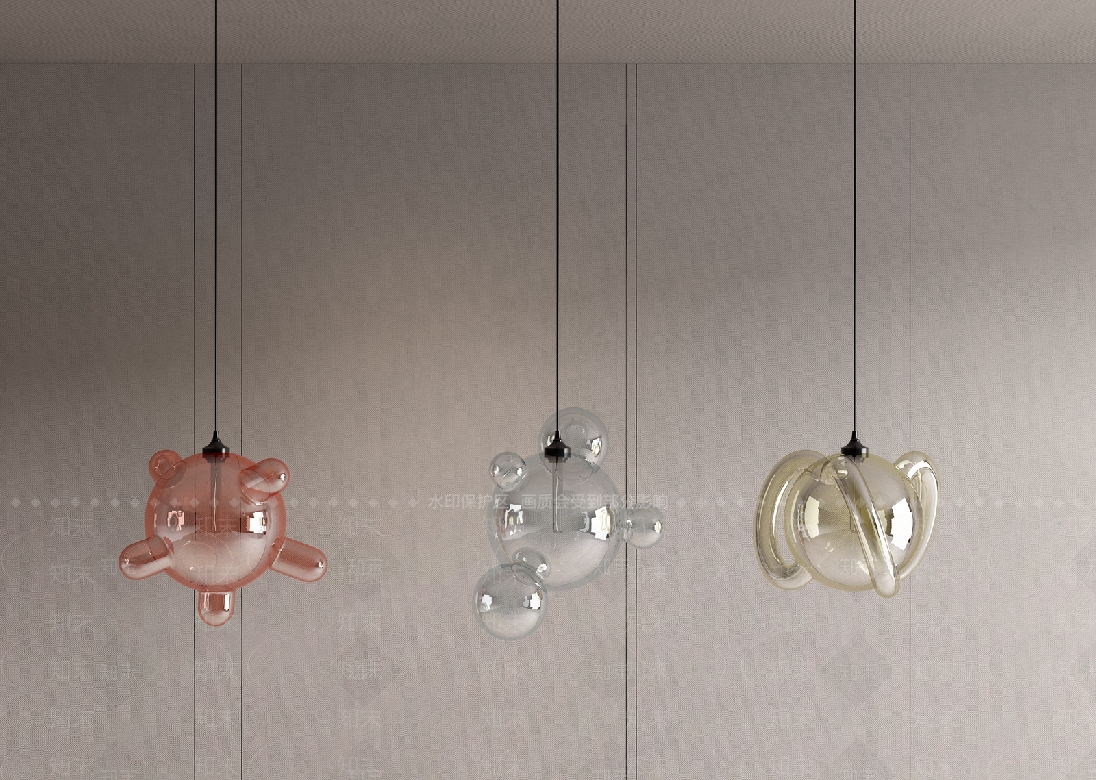 现代异形吊灯3D模型下载【ID:1111705707】