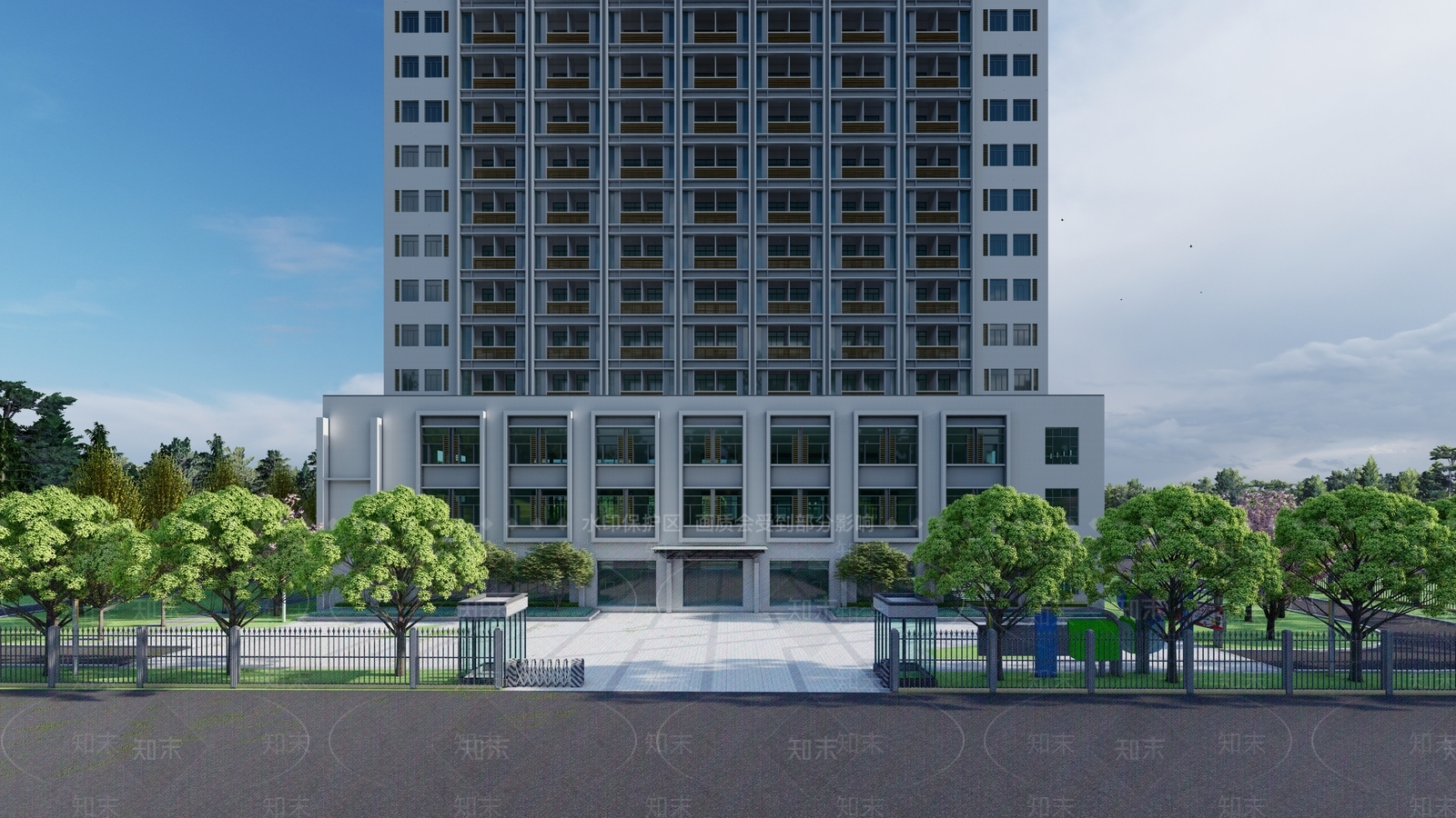 现代医院SU模型下载【ID:1111711853】