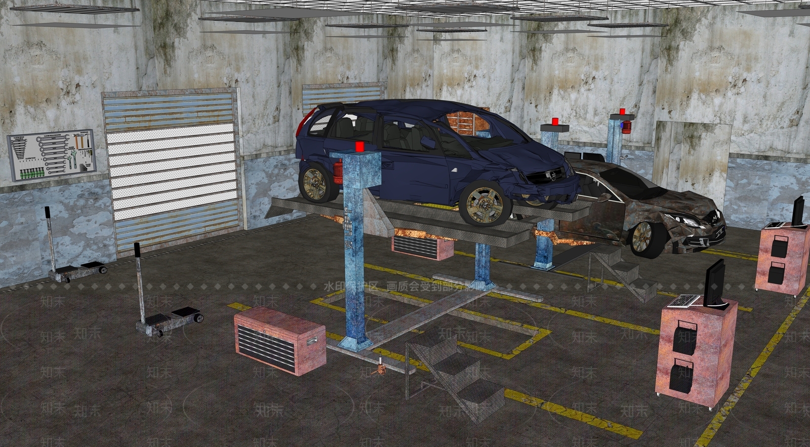 现代汽车4S店SU模型下载【ID:1111712132】
